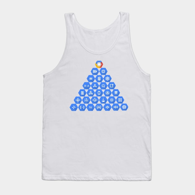 Google Cloud Platform Elements Pyramid Tank Top by Cyber Club Tees